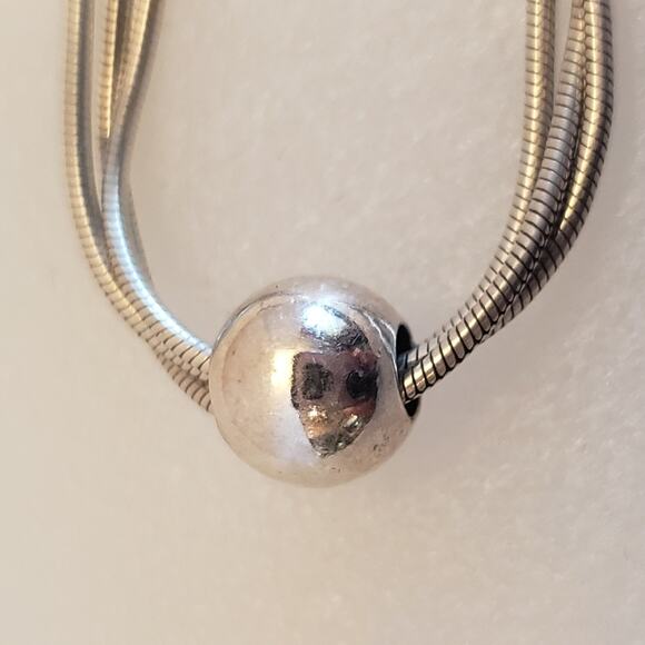 Silpada Thoreau Necklace Sterling Silver layered Multi‎ Strand Ball Pendant - Picture 1 of 6